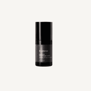 A black container of el atense neck and décolletage cream with white text that outlines the purpose of the cream for contouring and toning. the background is plain white.